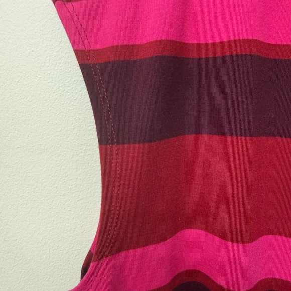 Louis Dell'Olio / L-XL / Jersey Dress / Stripe / Colorful / Pockets / Y2K / Pink - Picture 4 of 6
